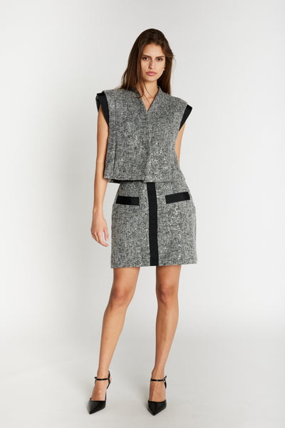 RhytisBBJoanina skirt Grey Melange - BBW5142 Thumbnail