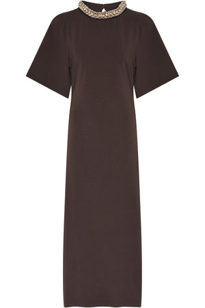 AlnusBBNathala Trim dress CHESTNUT - BBW4960