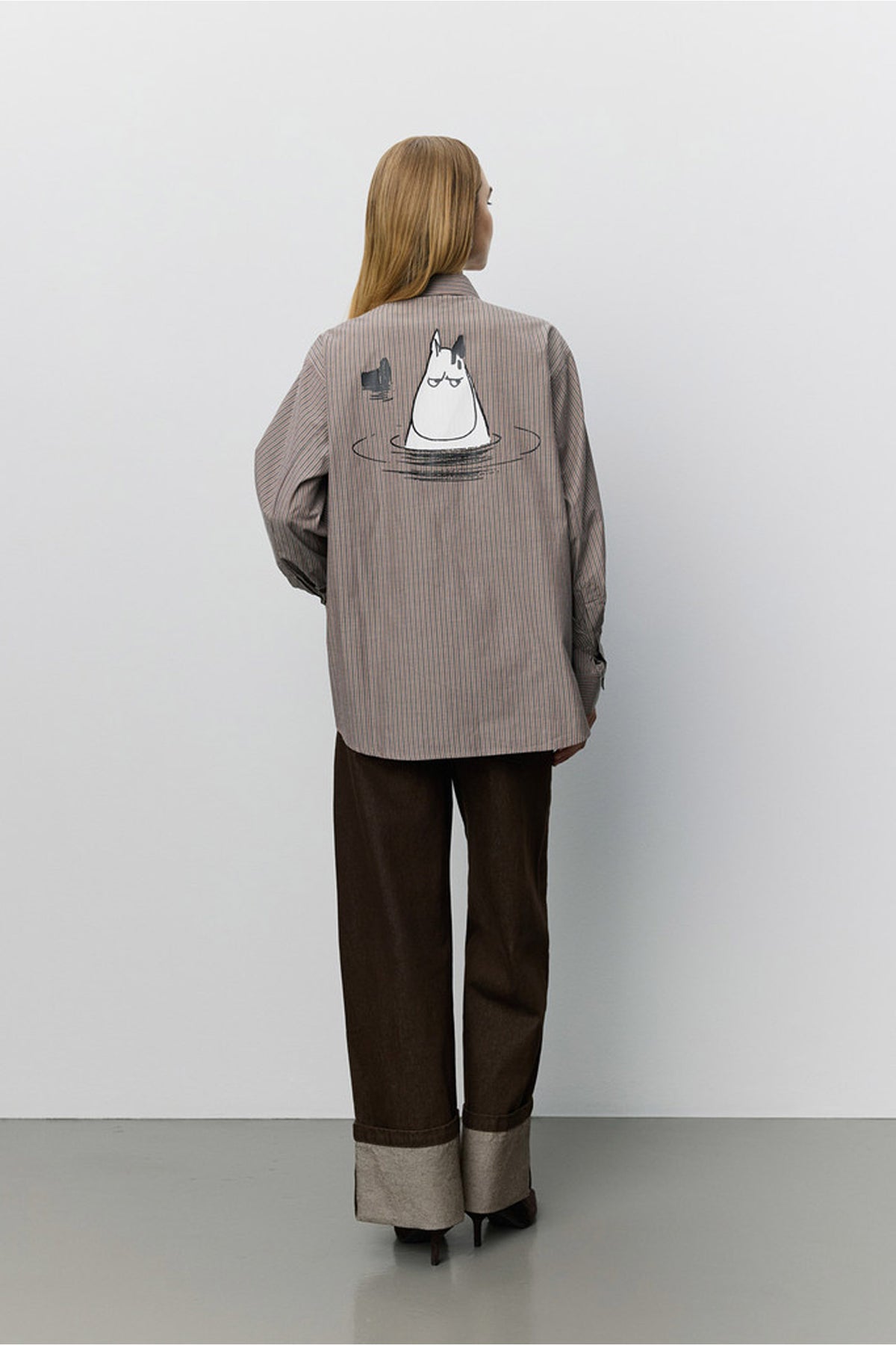 Abbysw Moomin Shirt Brown Striped - S263100
