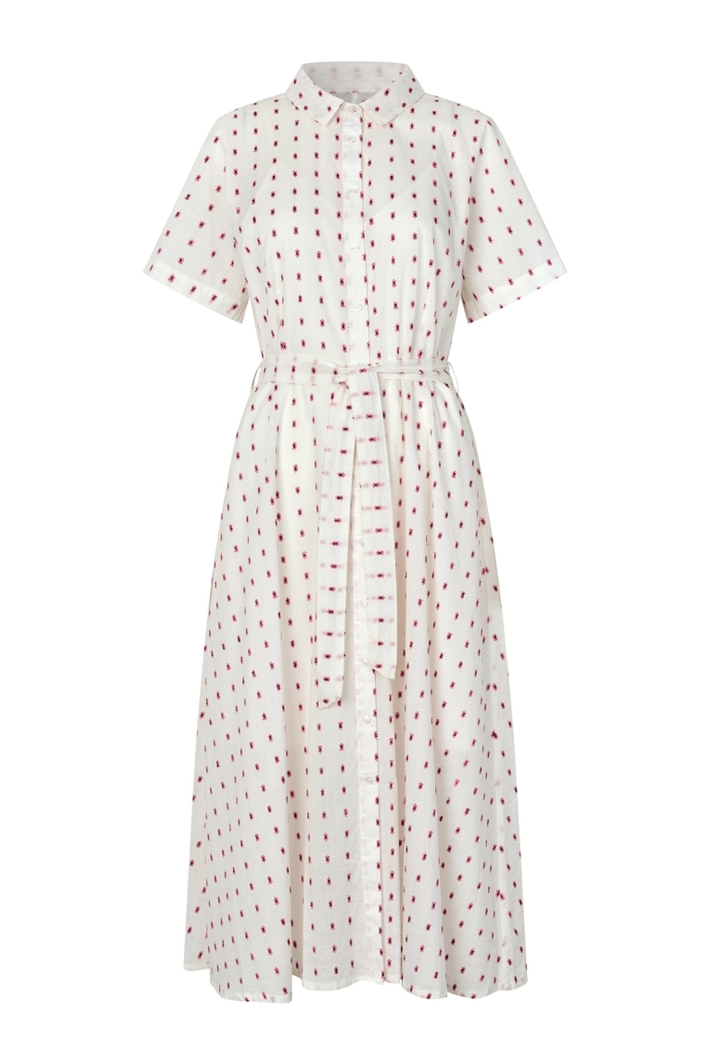 Blakell Midi Dress Ss Creme - 26218-3002