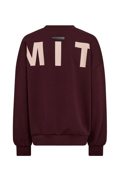 Maxi Split Logo Sweat Wine - HL10413 Thumbnail