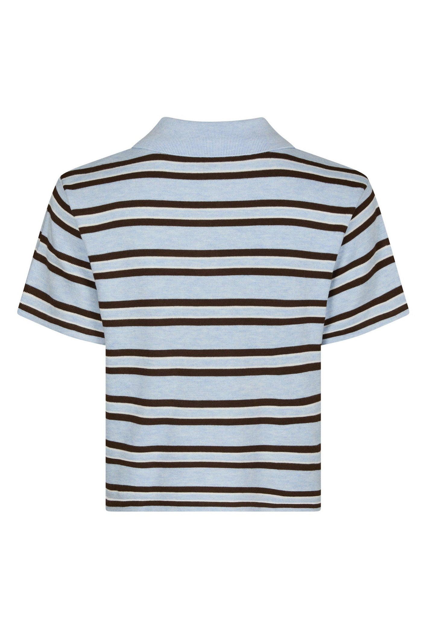 Mulann Polo Knit Blouse Light Blue - 165966