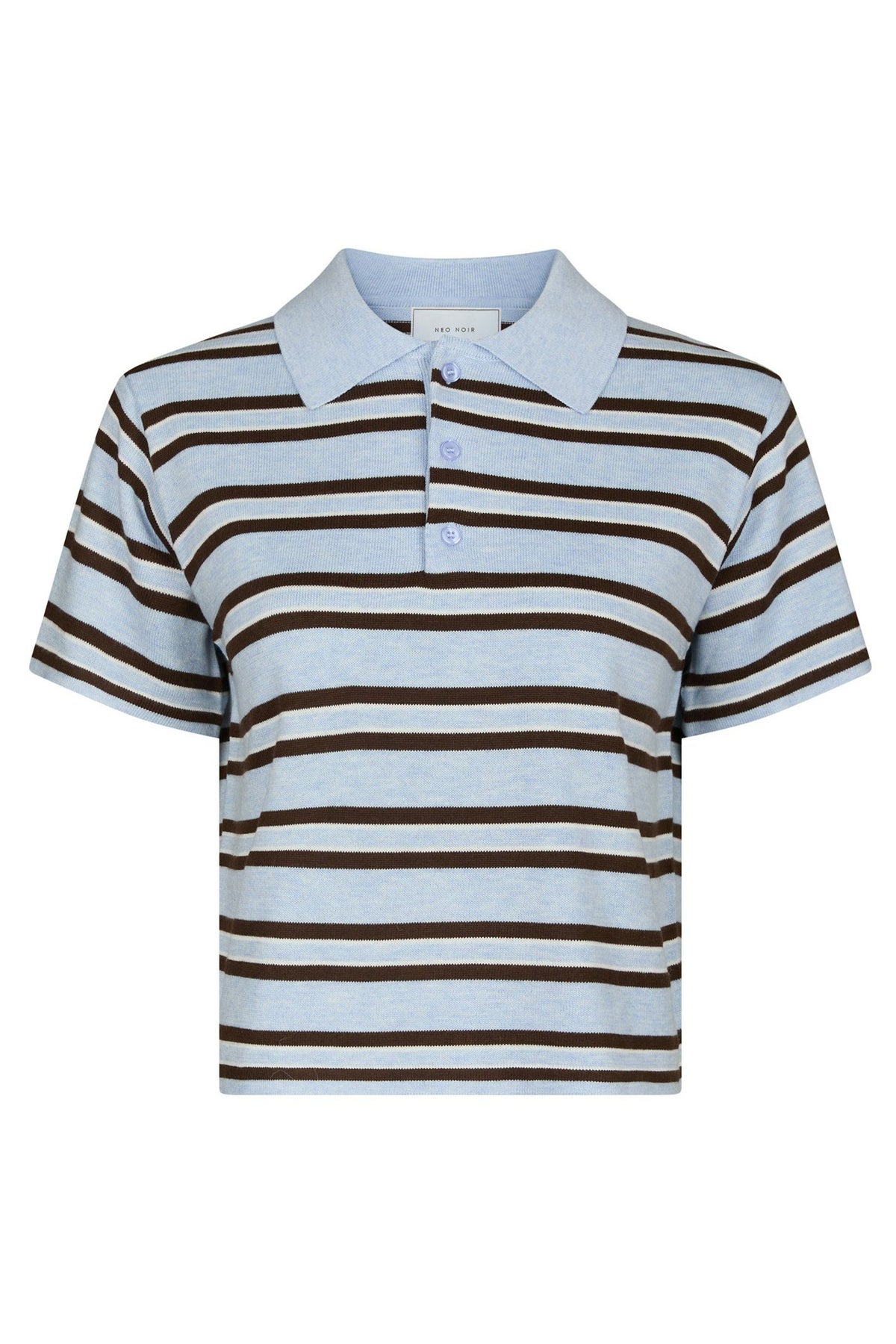 Mulann Polo Knit Blouse Light Blue - 165966