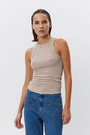 SNOS434 7120 Beige Striped - SNOS434