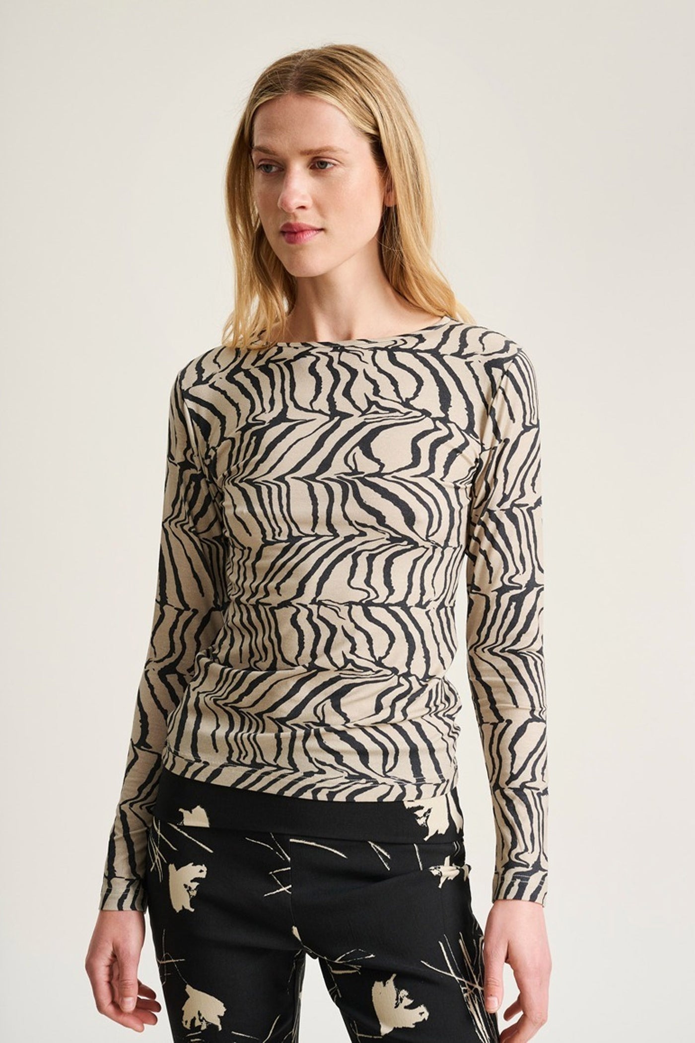 Yakumi bluse SHELL STRIPES - 266-4072-4174