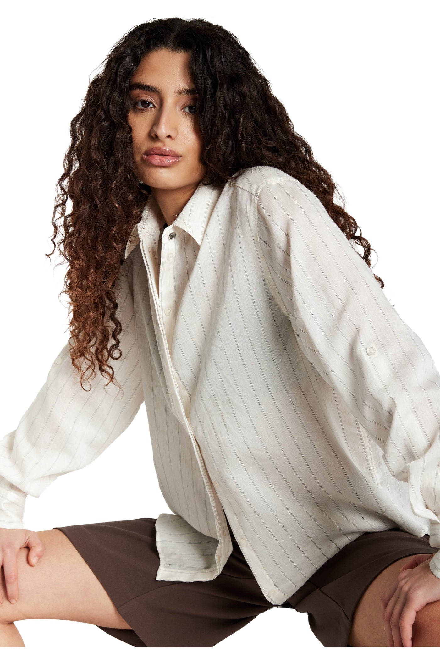 CoccoBBAgatah shirt Snow white with black stripe - BBW5010