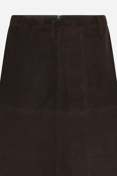SuedaBBIrene suede skirt Dark brown - BBW5098 Thumbnail