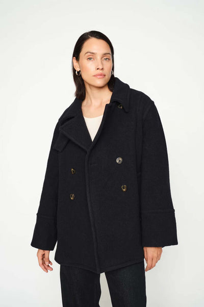 MMCharly Wool Jacket Salute Navy - 173950 Thumbnail