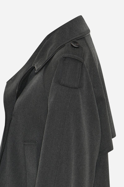 OncocaBBShort trenchcoat Grey - BBW5086 Thumbnail