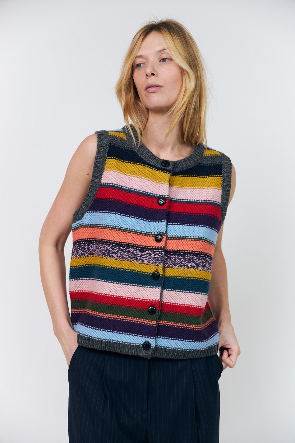 Caitll Knit Vest Sl MULTI - 26434-5022