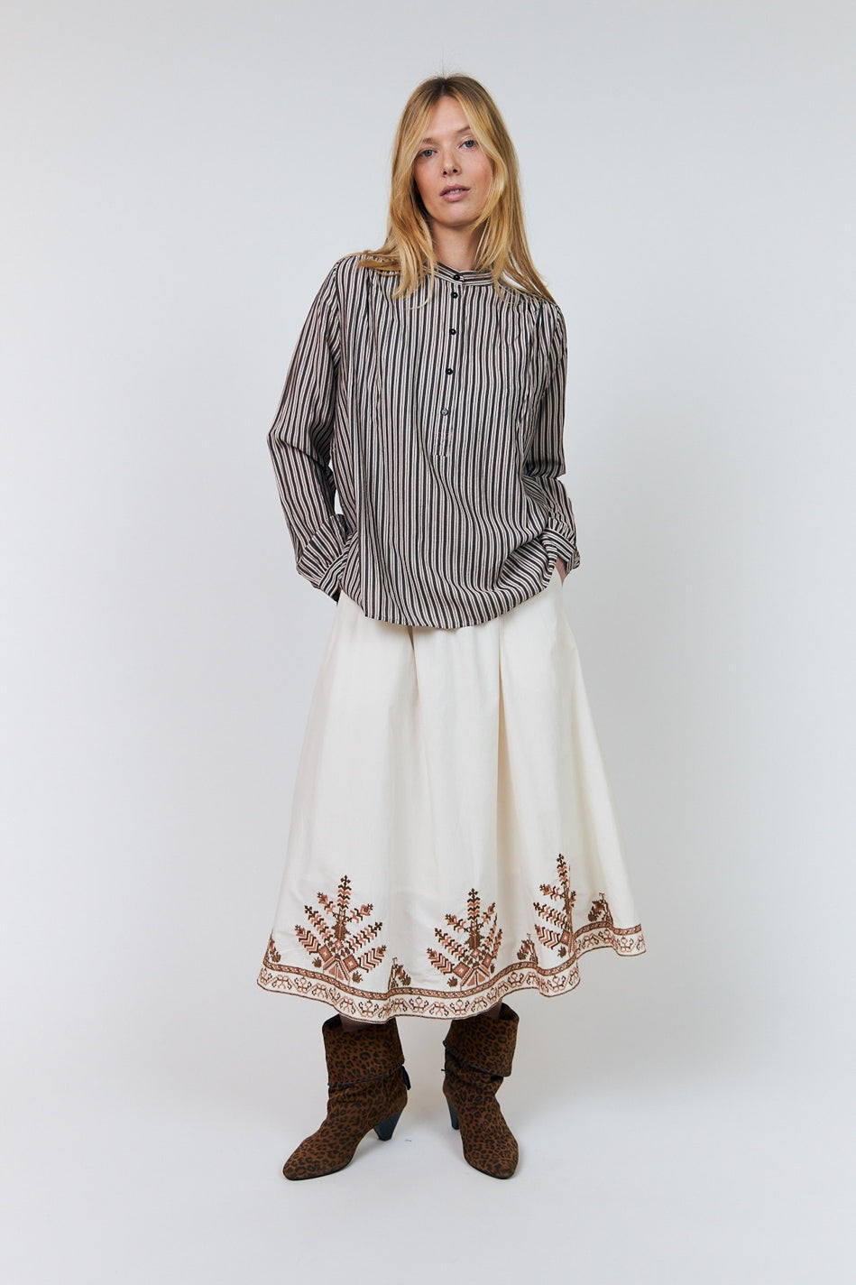 LariLL Shirt LS 08 Beige - 26487-1054