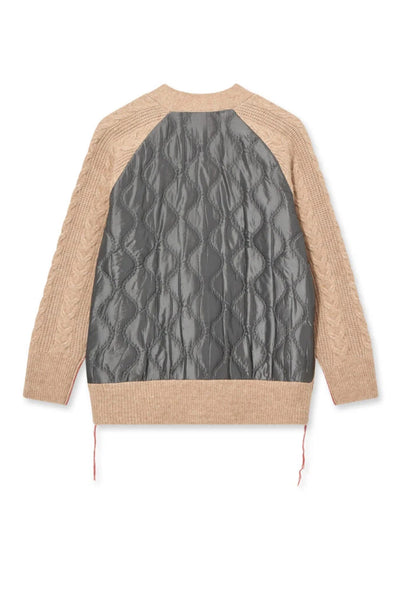 MMHRio Quilt Cardigan BONE BROWN - 800314 Thumbnail
