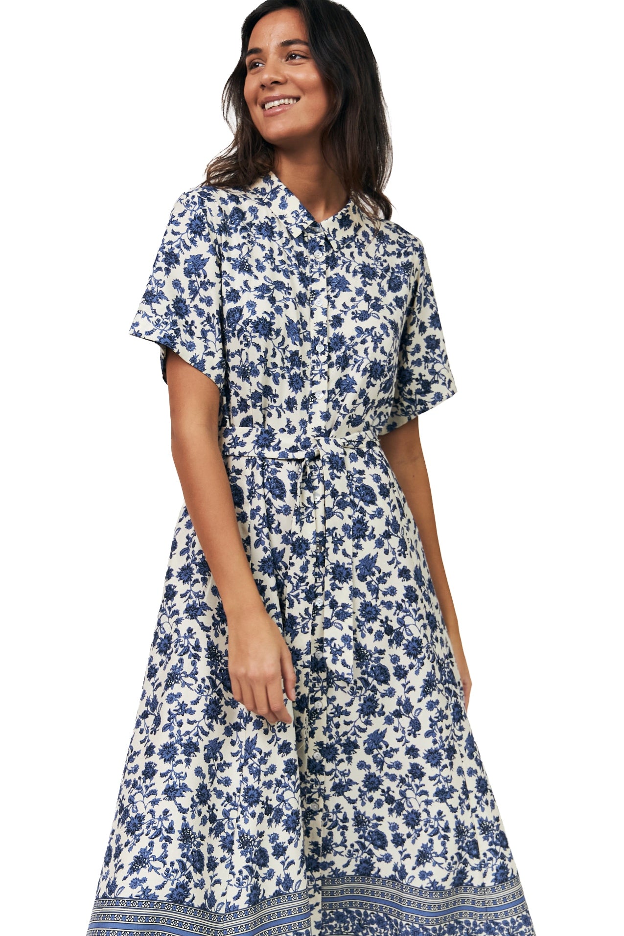 Blakell Midi Dress Ss Blue - 26105-3001