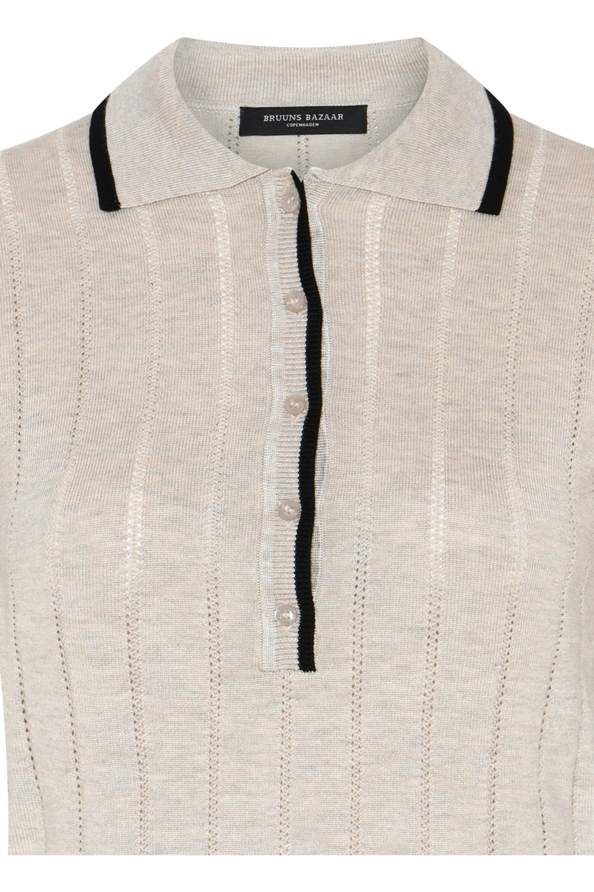 Anemonebbvalnenzia Knit Polo Sand melange - BBW5020
