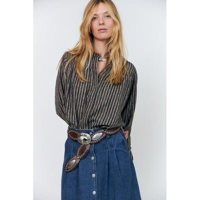 LennonLL Midi Skirt 23 Dark Blue - 26405-2002 Thumbnail