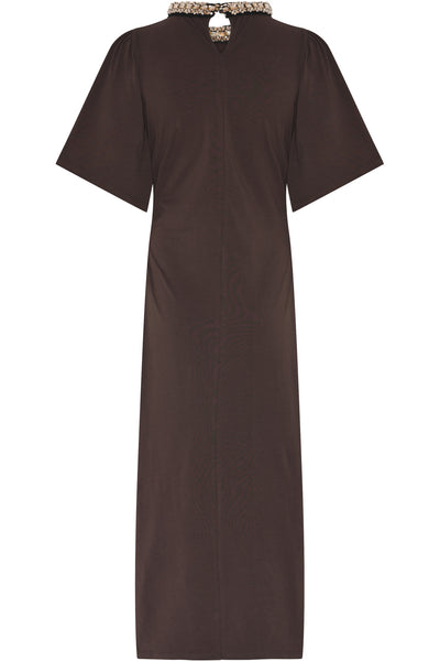 AlnusBBNathala Trim dress CHESTNUT - BBW4960 Thumbnail