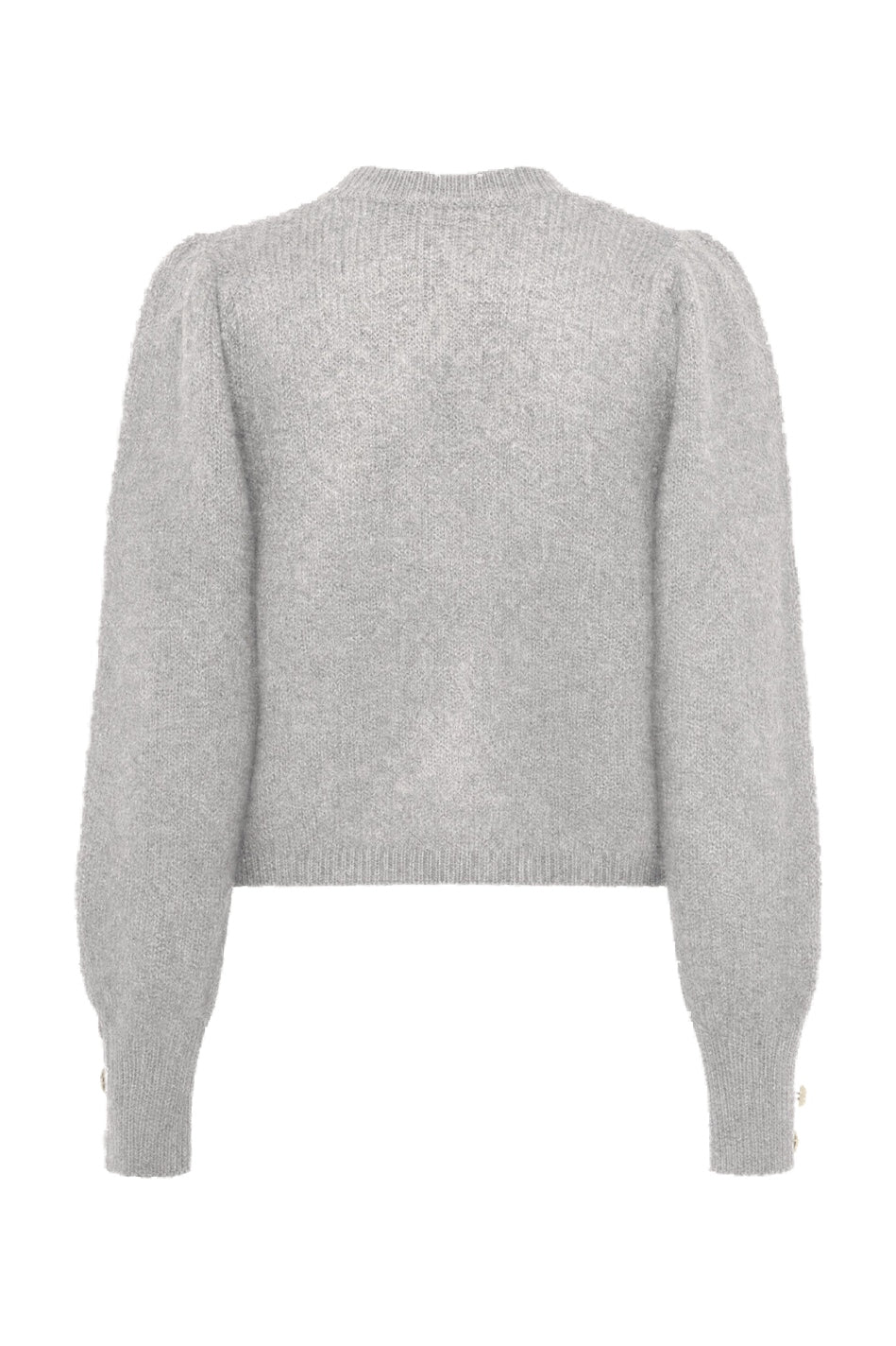 SyringabrushedBBKrista knit ca Light Grey Melange - BBW5074