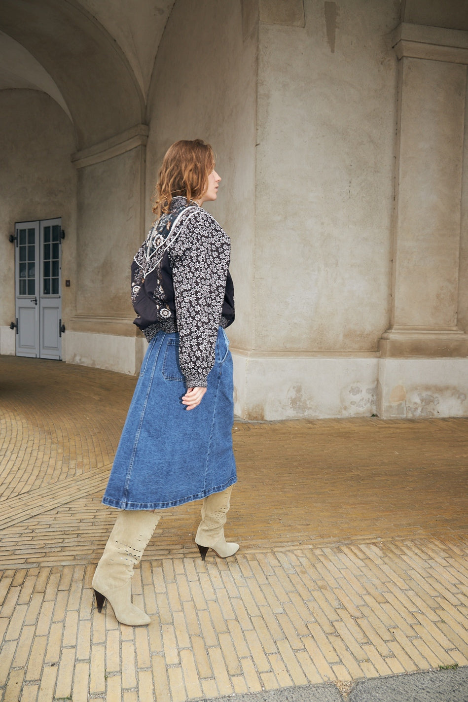 LennonLL Midi Skirt 23 Dark Blue - 26405-2002