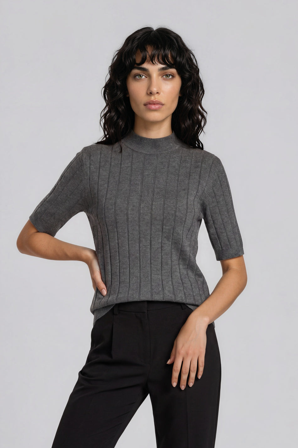 AnemoneBBGlady knit Grey mel - BBW4059