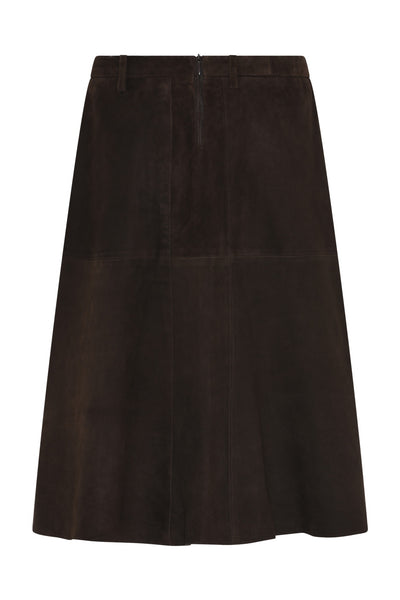 SuedaBBIrene suede skirt Dark brown - BBW5098 Thumbnail