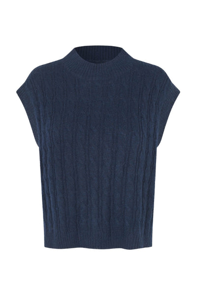 Finnll Knit Vest Sl Dark Navy - 26422-5027 Thumbnail