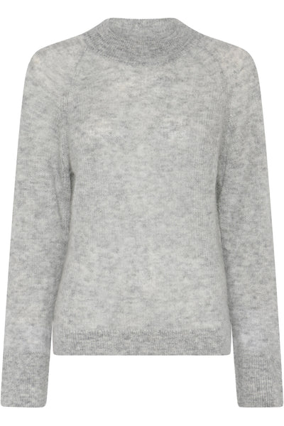 Fluffybbama Knit Light Grey Melange - BBW4845 Thumbnail