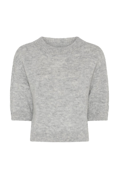FluffyBBAmari knit Light Grey Melange - BBW5075 Thumbnail