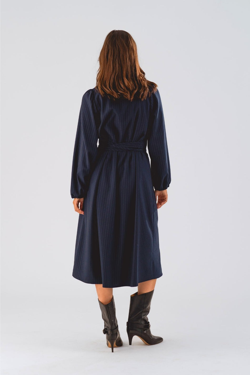 ParisLL Midi Dress LS 27 Dark Navy - 90072-3014