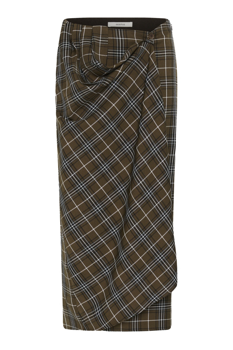 GZaleya HW skirt green olive check - 109881 - 10911453