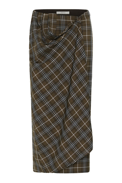 GZaleya HW skirt green olive check - 109881 - 10911453 Thumbnail
